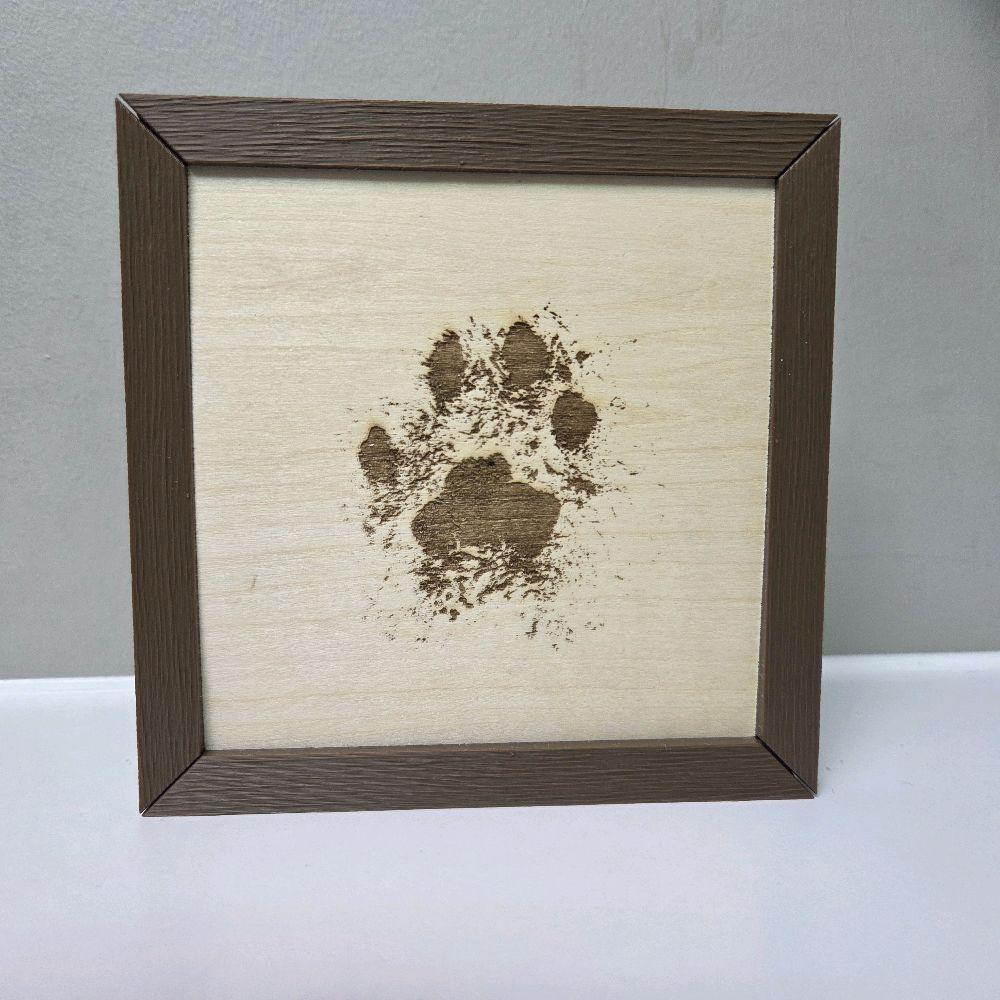 Pet Paw/Nose Print Engraved Plaque or Frame